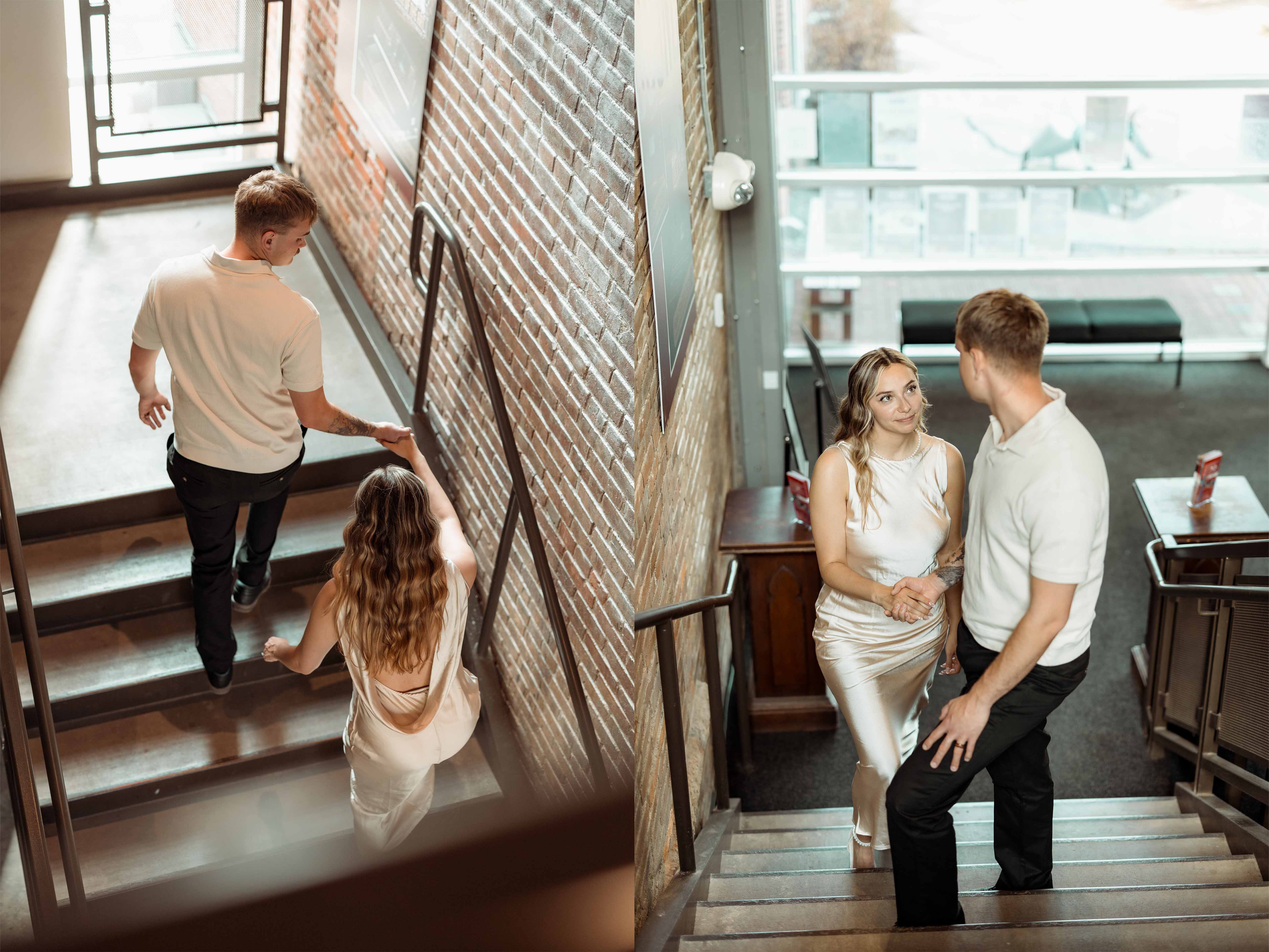 Downtown Cedar Rapids Engagement Pictures, Cedar Rapids, Iowa