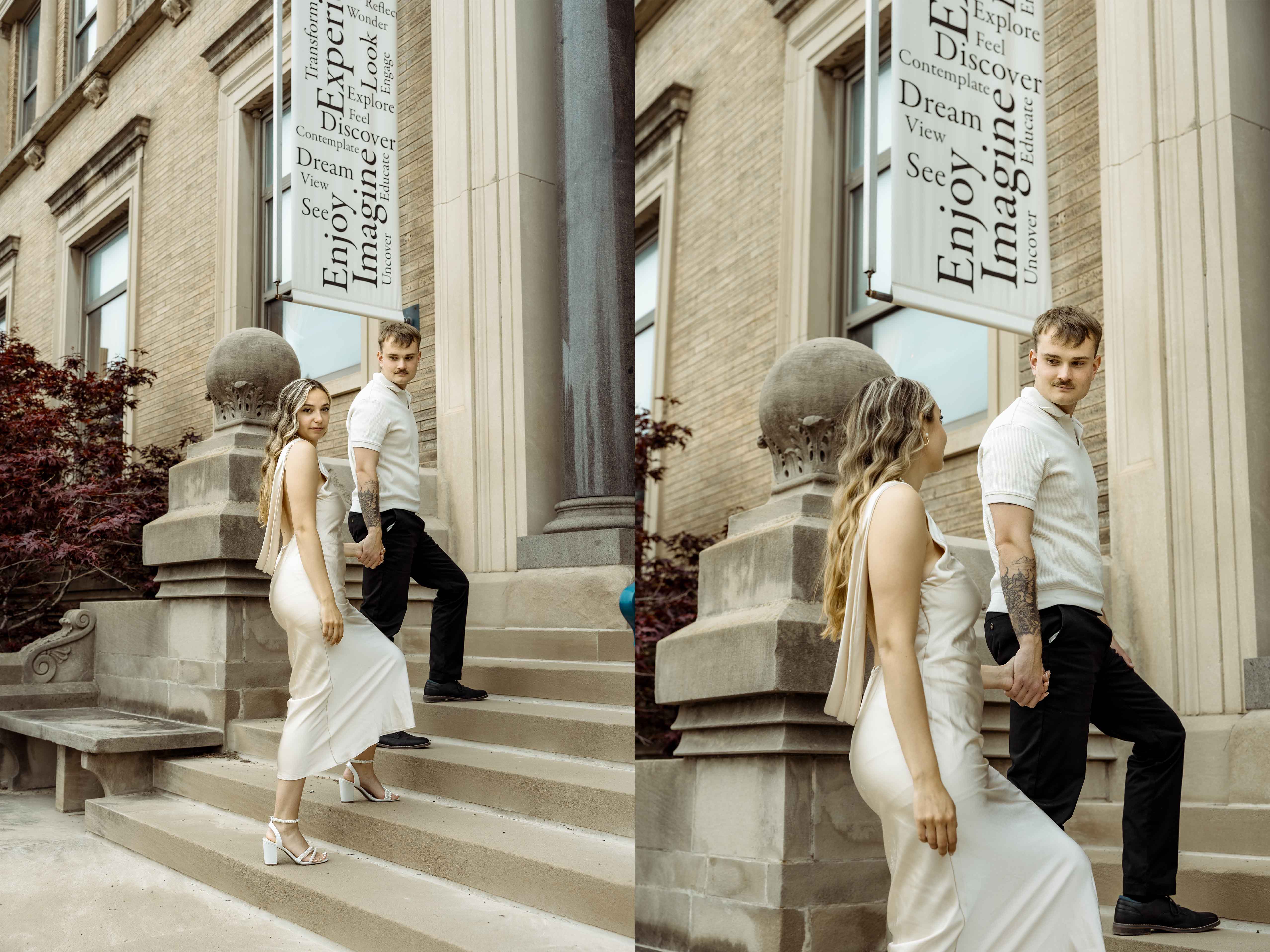 Downtown Cedar Rapids Engagement Pictures, Cedar Rapids, Iowa