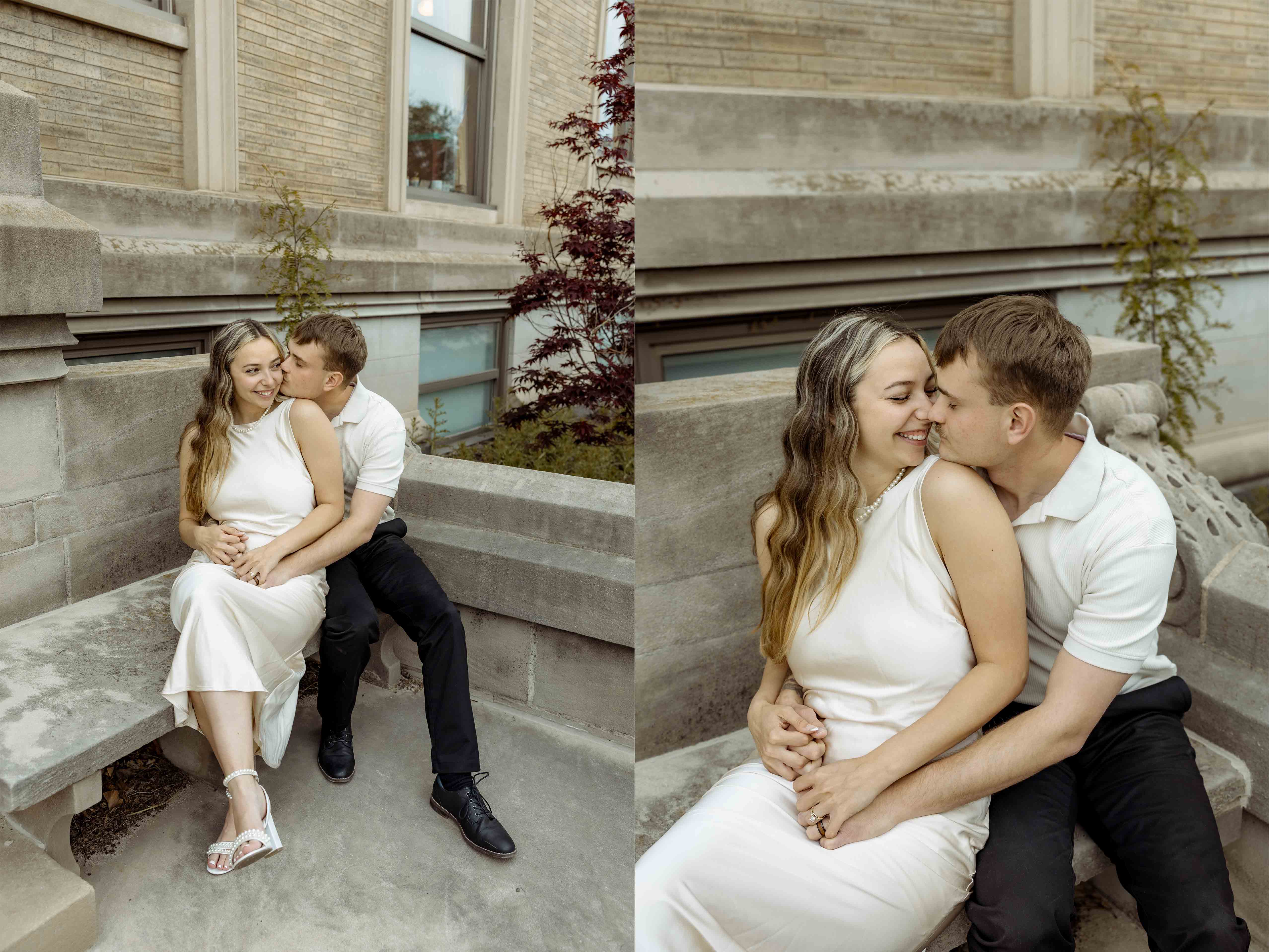 Downtown Cedar Rapids Engagement Pictures, Cedar Rapids, Iowa