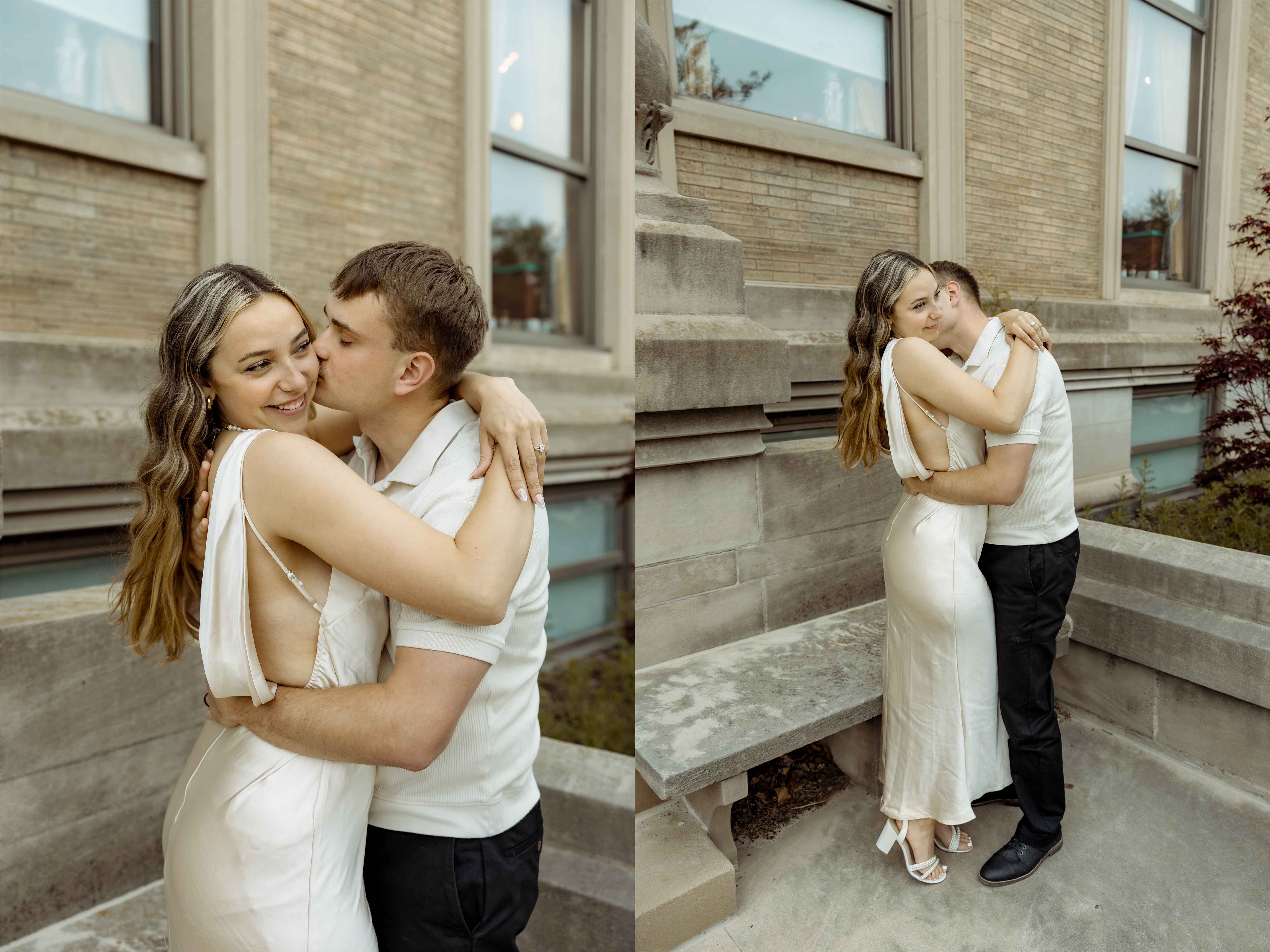 Downtown Cedar Rapids Engagement Pictures, Cedar Rapids, Iowa