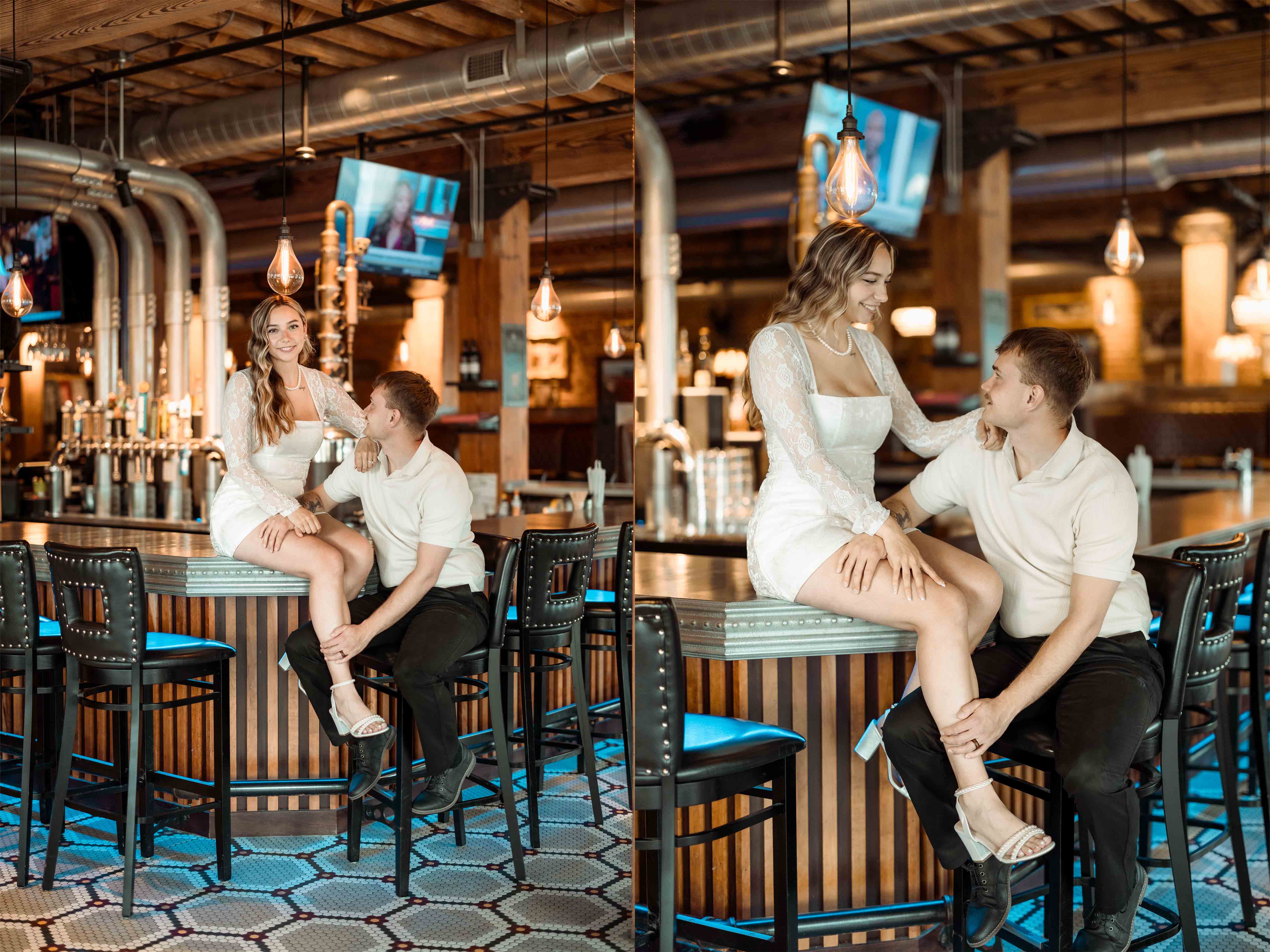 Downtown Cedar Rapids Engagement Pictures, Cedar Rapids, Iowa