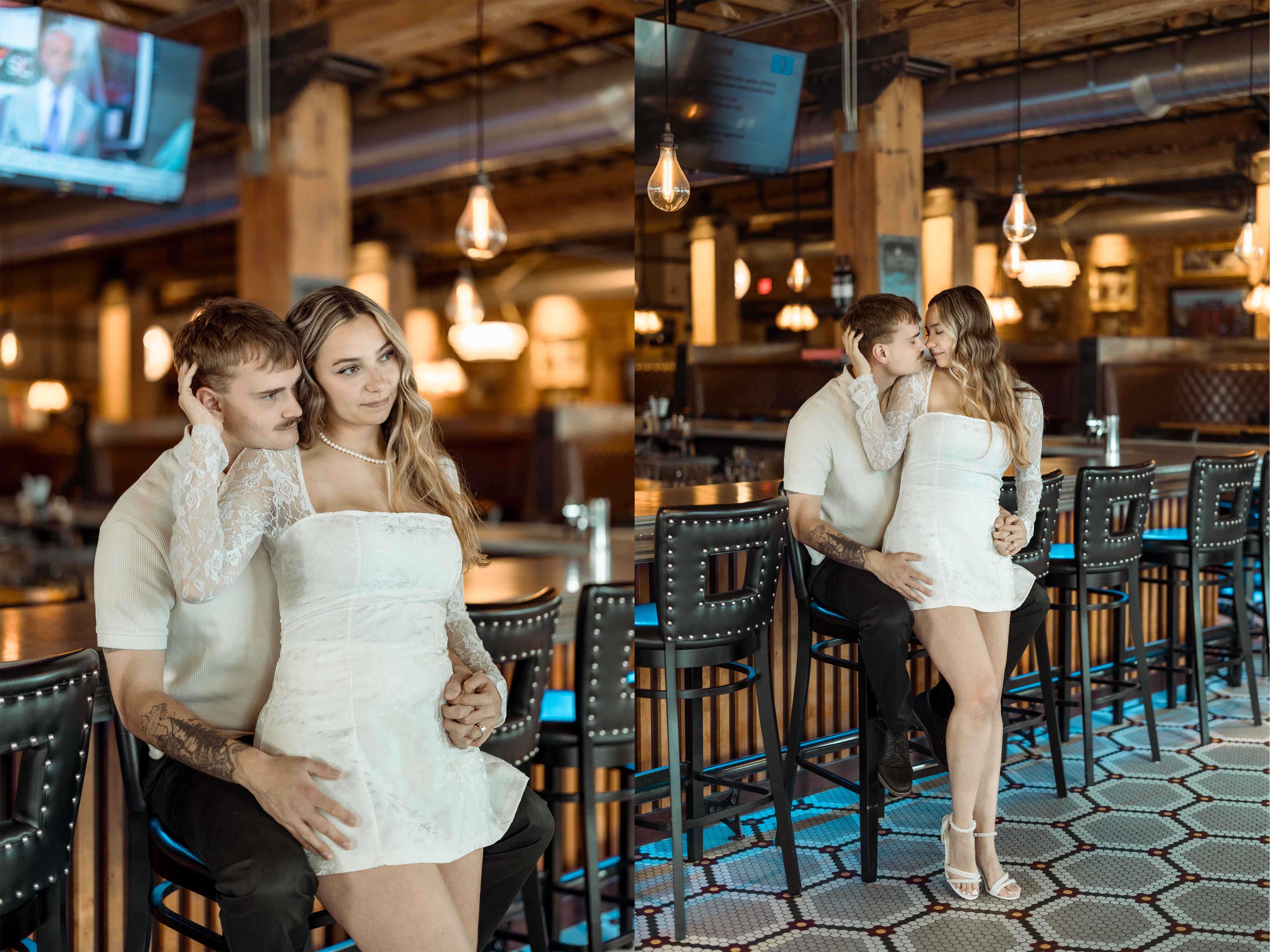 Downtown Cedar Rapids Engagement Pictures, Cedar Rapids, Iowa