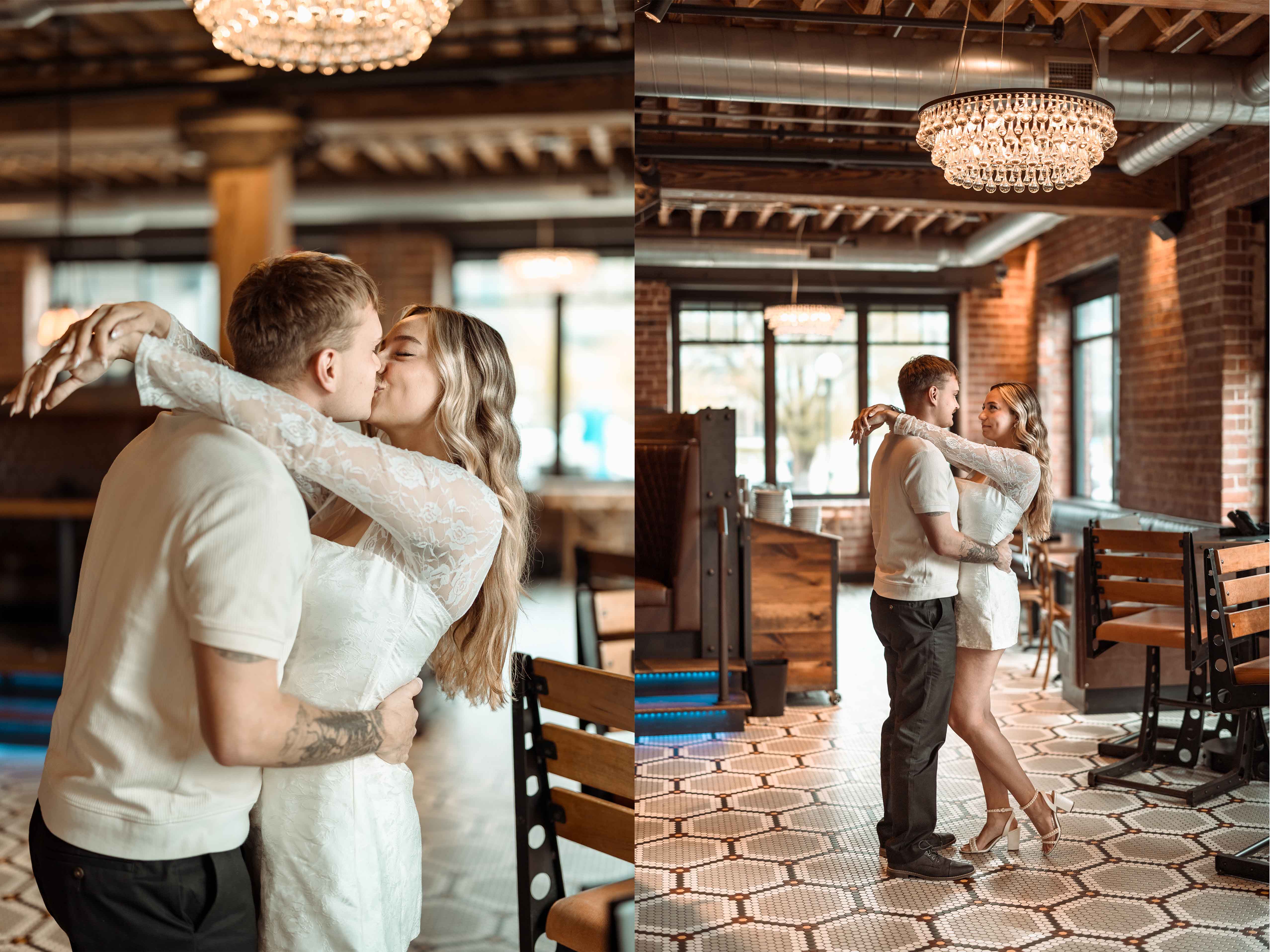 Downtown Cedar Rapids Engagement Pictures, Cedar Rapids, Iowa