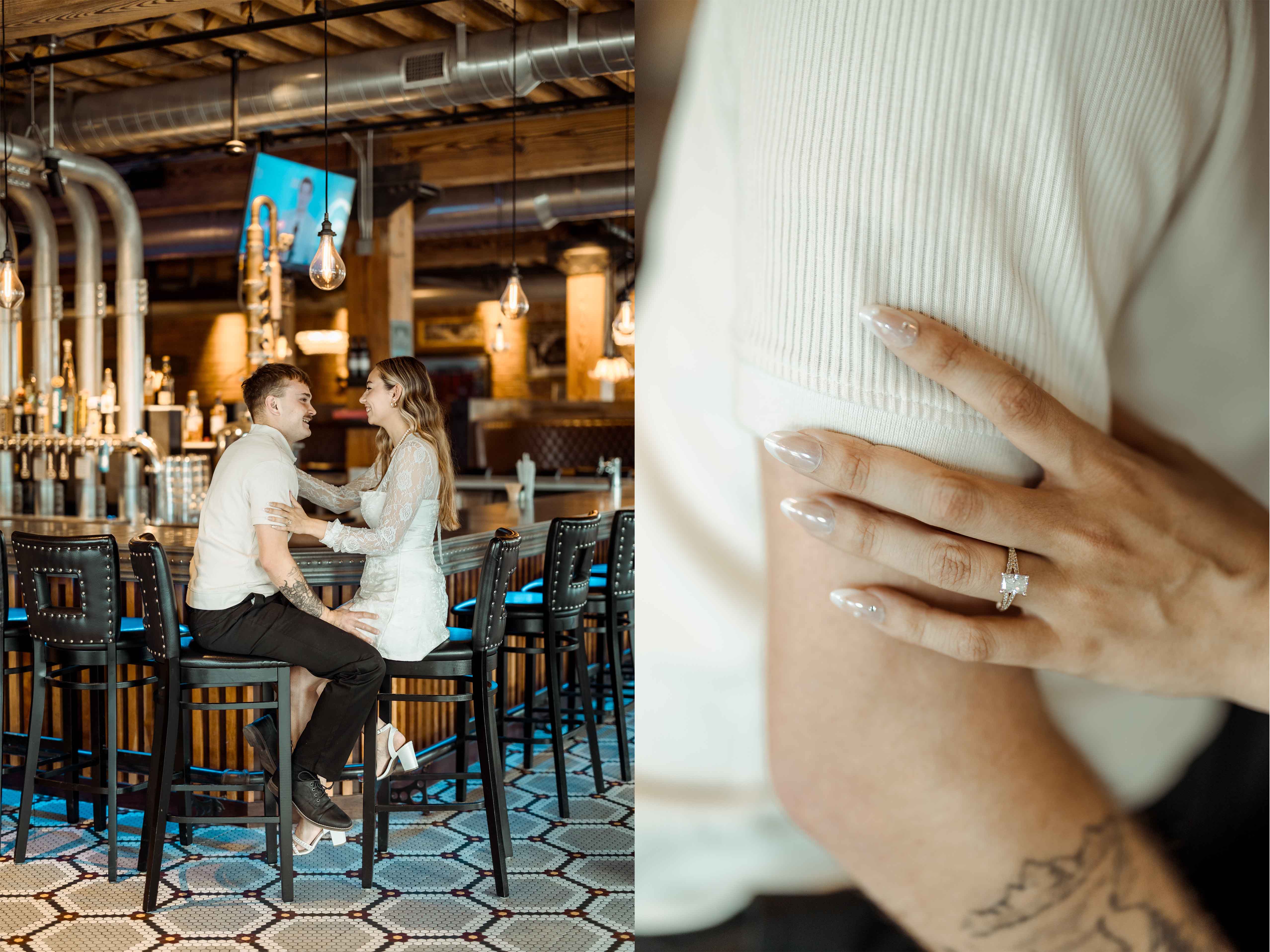 Downtown Cedar Rapids Engagement Pictures, Cedar Rapids, Iowa
