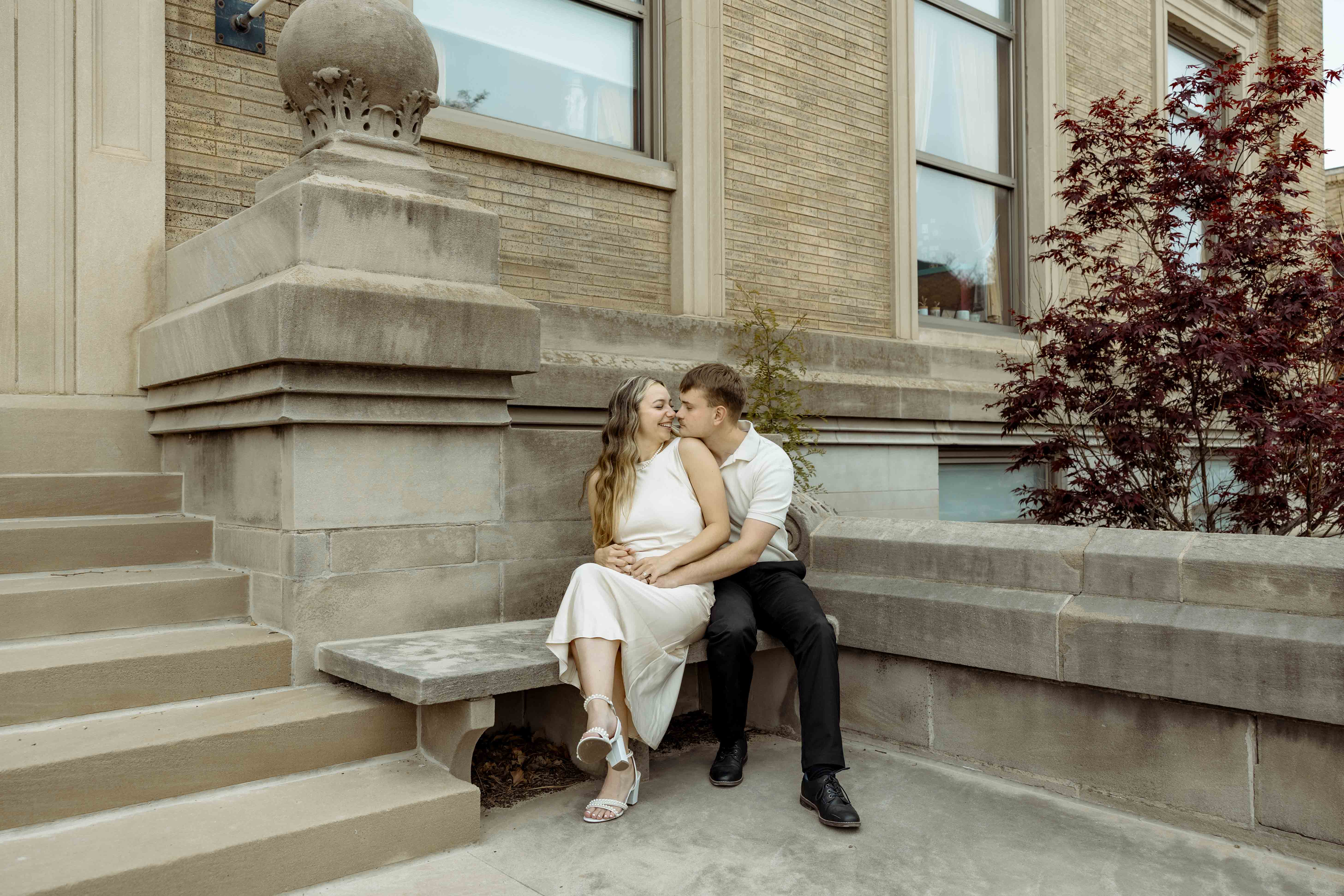 Cedar Rapids Downtown Engagement Pictures Cedar Rapids Iowa