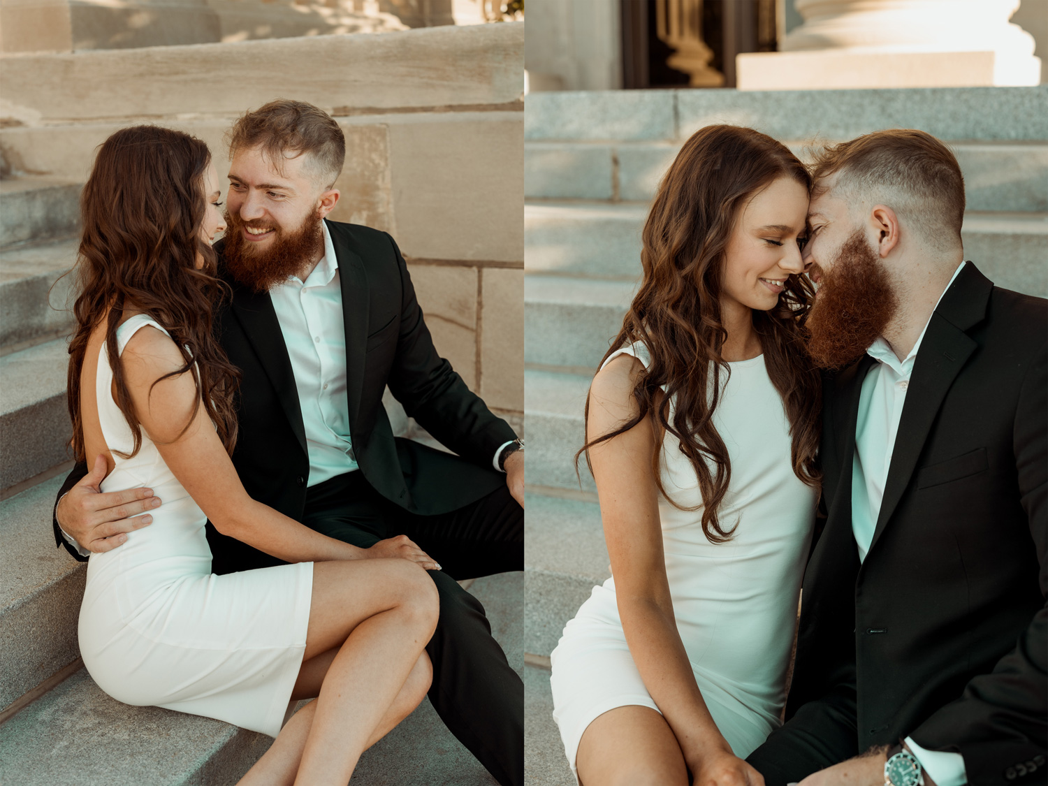 Downtown Cedar Rapids Engagement Pictures, Cedar Rapids, Iowa
