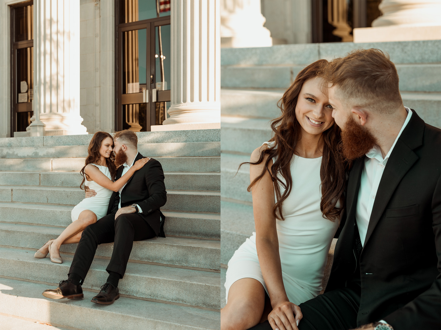 Downtown Cedar Rapids Engagement Pictures, Cedar Rapids, Iowa