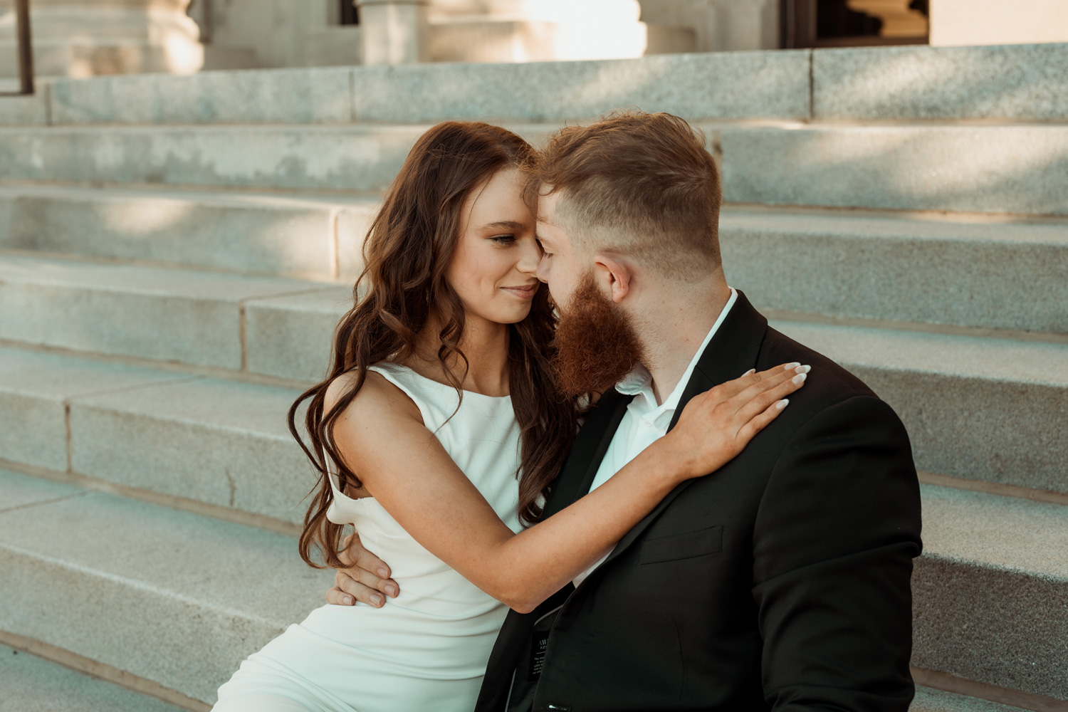 Downtown Cedar Rapids Engagement Pictures, Cedar Rapids, Iowa