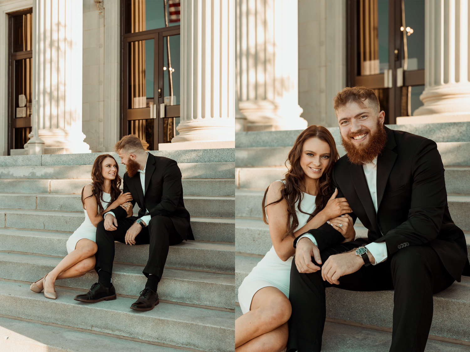 Downtown Cedar Rapids Engagement Pictures, Cedar Rapids, Iowa