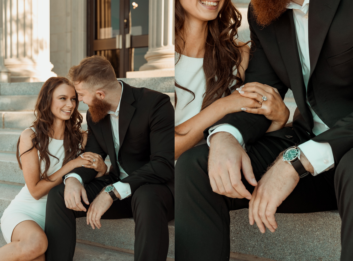 Downtown Cedar Rapids Engagement Pictures, Cedar Rapids, Iowa