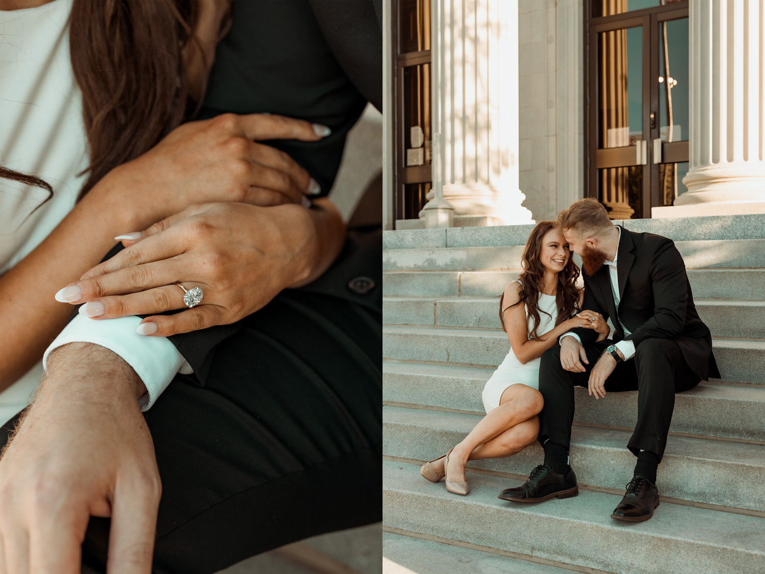 Downtown Cedar Rapids Engagement Pictures, Cedar Rapids, Iowa