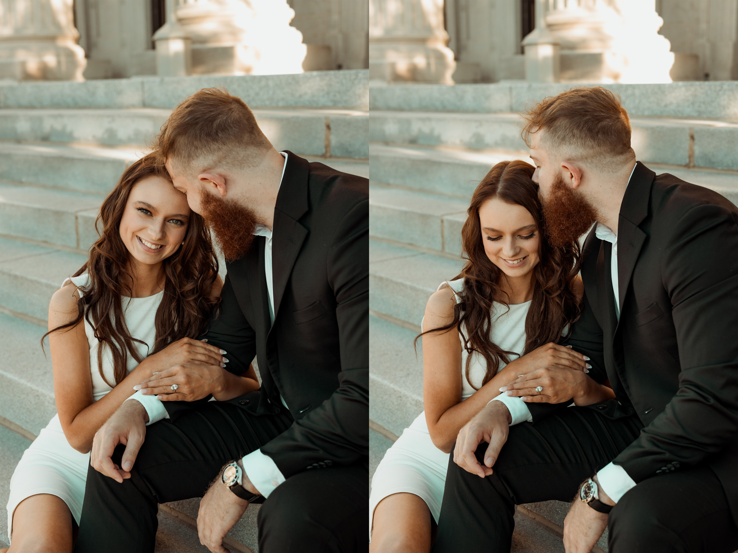 Downtown Cedar Rapids Engagement Pictures, Cedar Rapids, Iowa