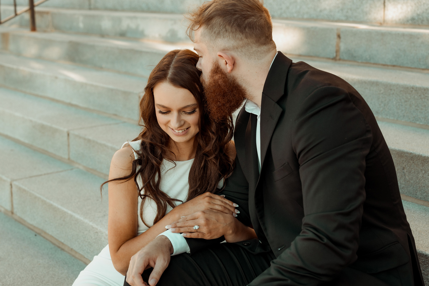 Downtown Cedar Rapids Engagement Pictures, Cedar Rapids, Iowa