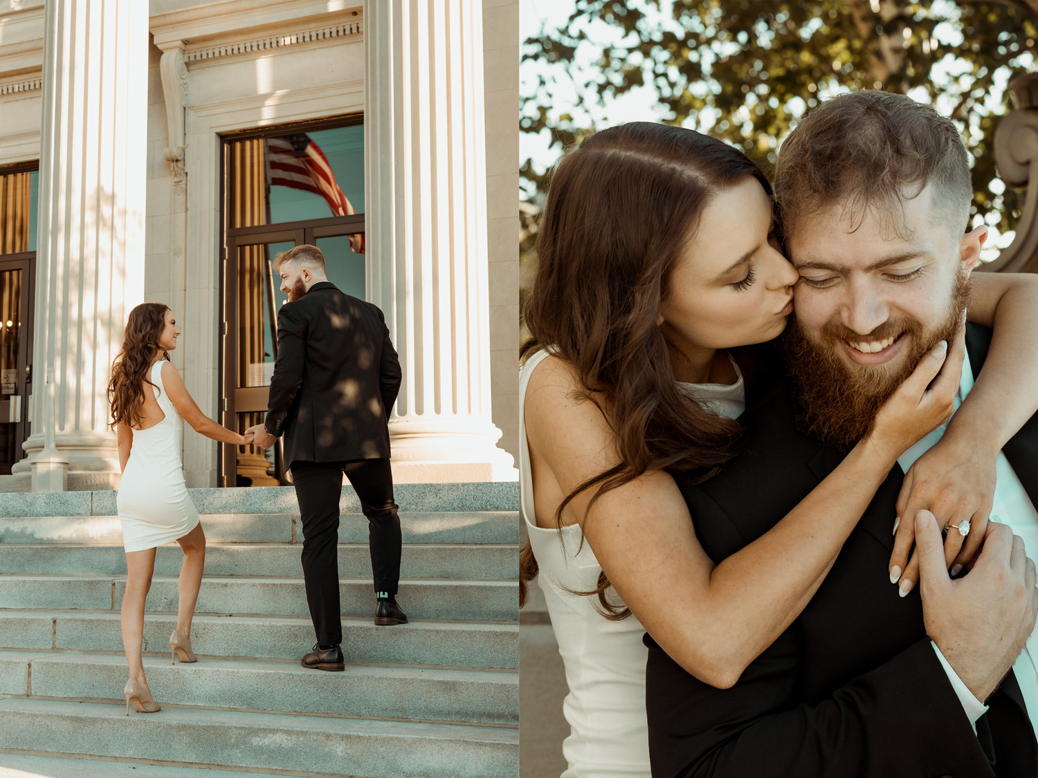 Downtown Cedar Rapids Engagement Pictures, Cedar Rapids, Iowa