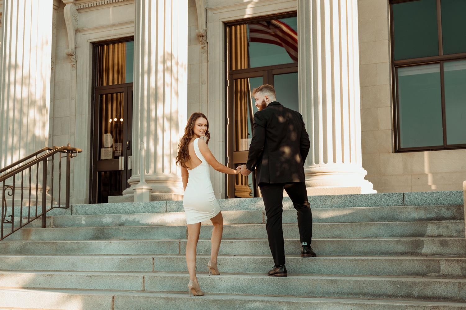 Downtown Cedar Rapids Engagement Pictures, Cedar Rapids, Iowa
