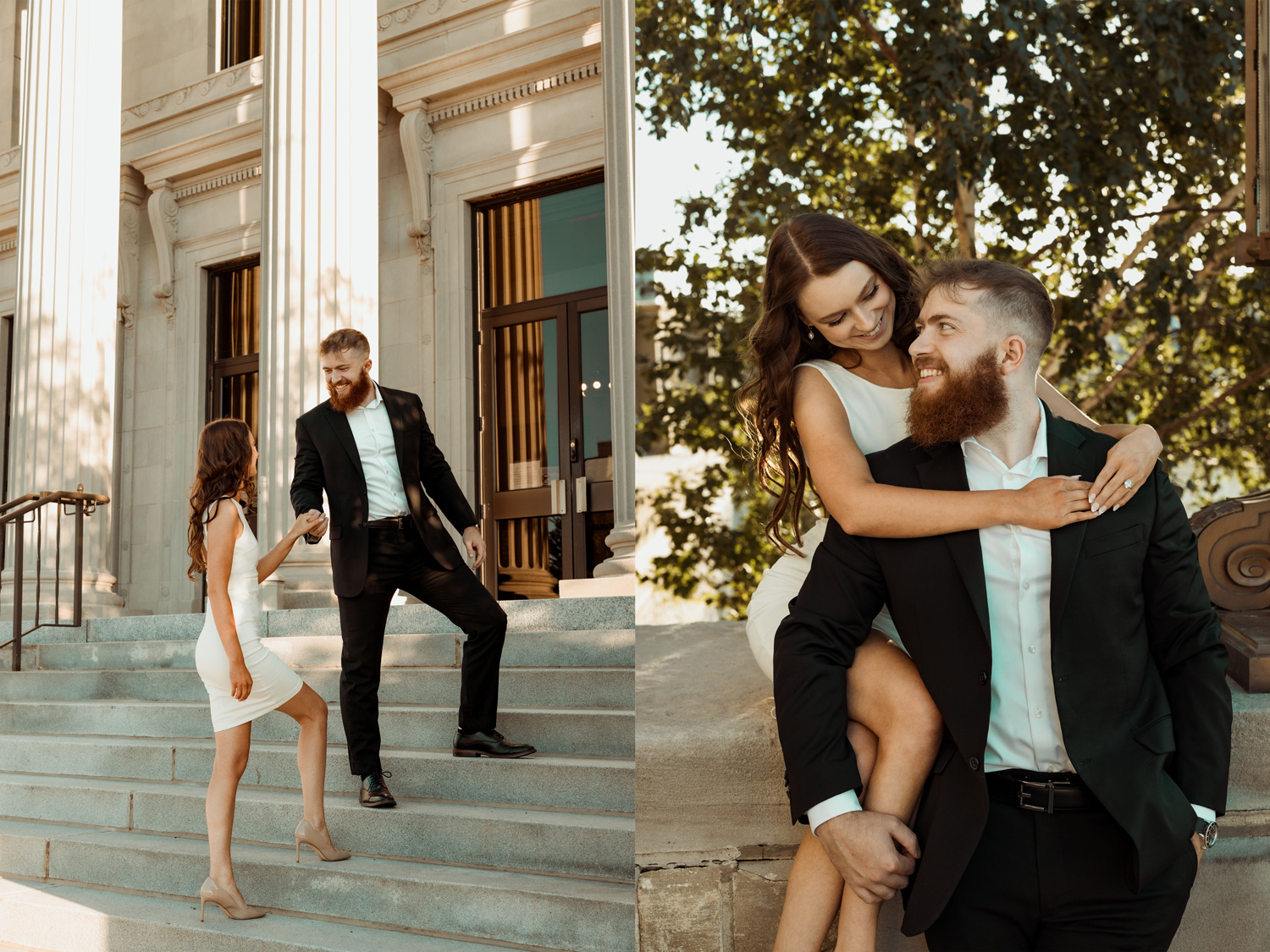 Downtown Cedar Rapids Engagement Pictures, Cedar Rapids, Iowa