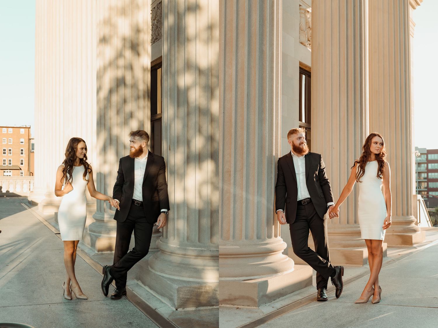Downtown Cedar Rapids Engagement Pictures, Cedar Rapids, Iowa
