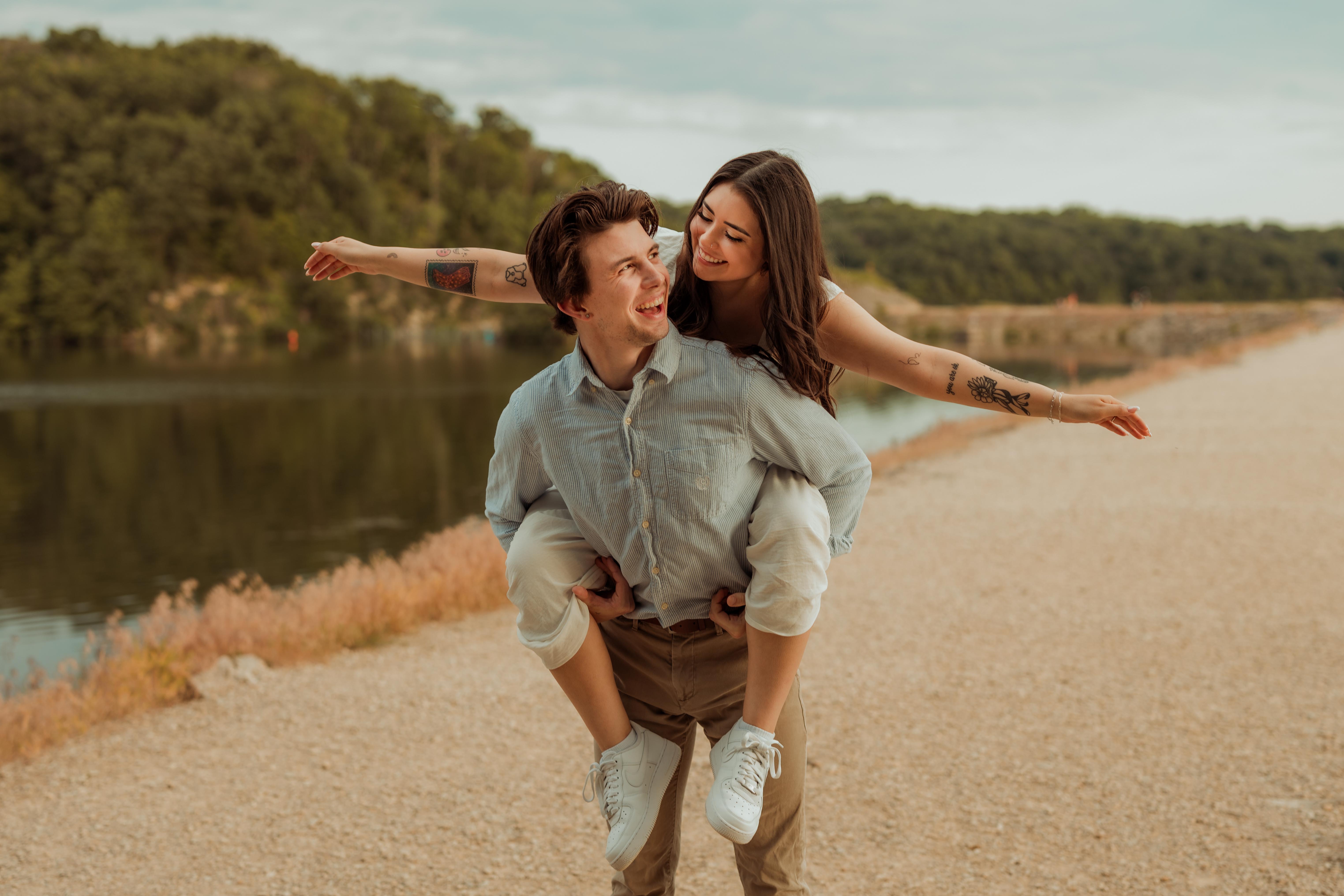 Lake Macbride Engagement Pictures Solon Iowa