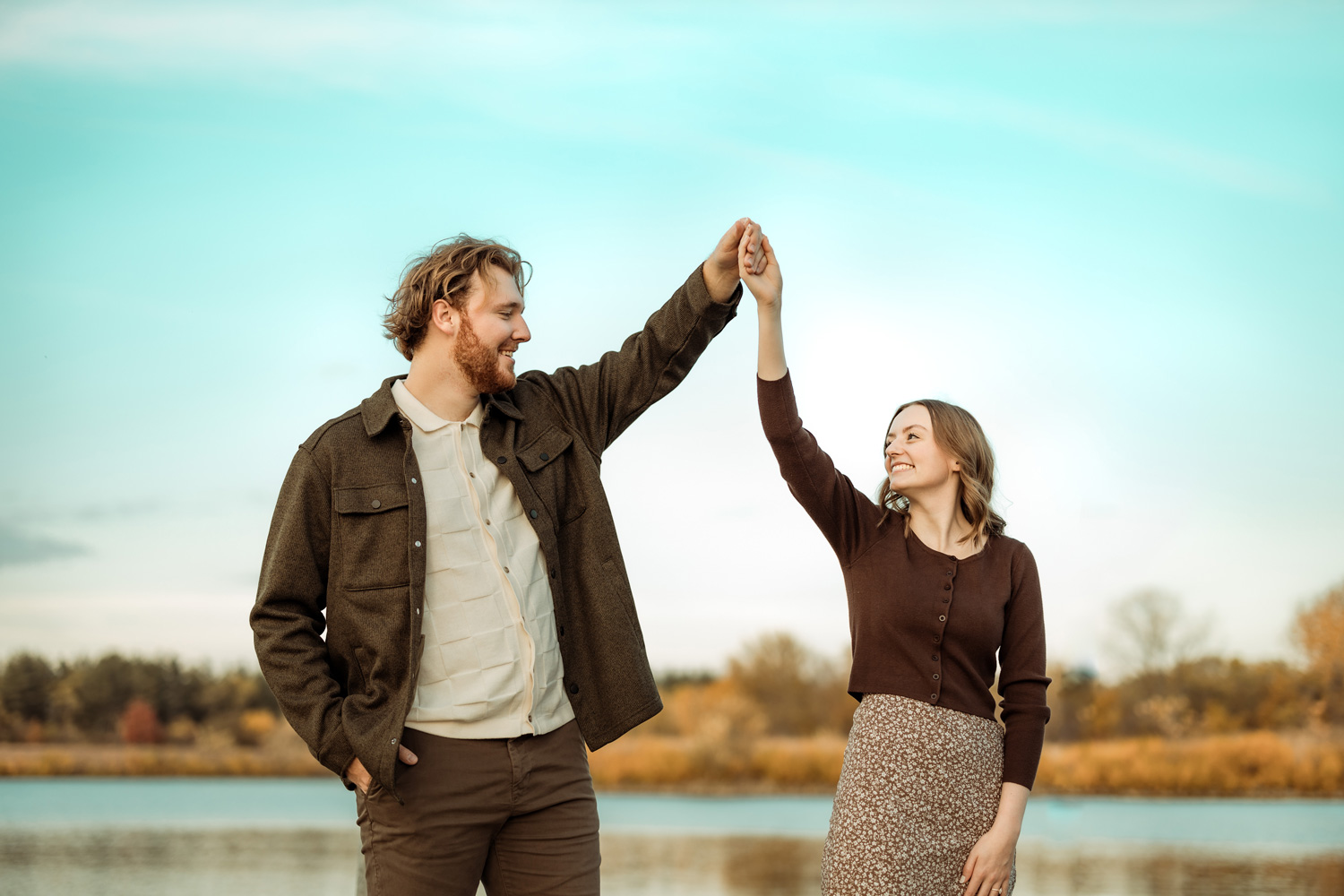 Big Woods Lake Engagement Pictures, Cedar Falls, Iowa